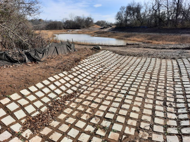 Bridge over 2023 stormwater spillway